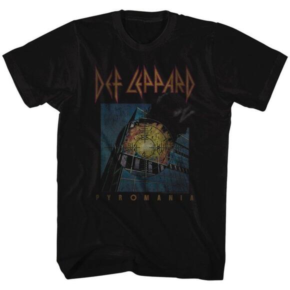 Other - Def Leppard Faded Pyromania Mens Shirt Blk Def557